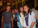 The crew at LAX check-in.
