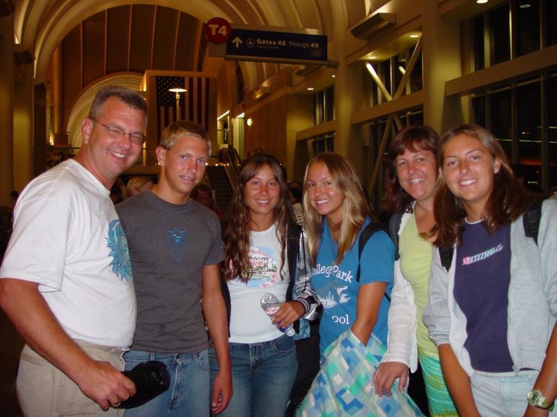The crew (including me) at LAX check-in.

(Click on image to view full-size image (1280x960, 550 kb))