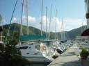 Morning dock view at Village Cay Marina