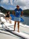 Marissa and Julie while leaving Road Harbour