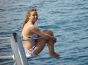 Kristen on the port bow pulpit.