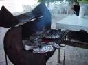 Dinner being cooked at Anagada Reef Hotel