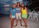 The girls posing at Anagada Reef Hotel - just before dinner in the sand!