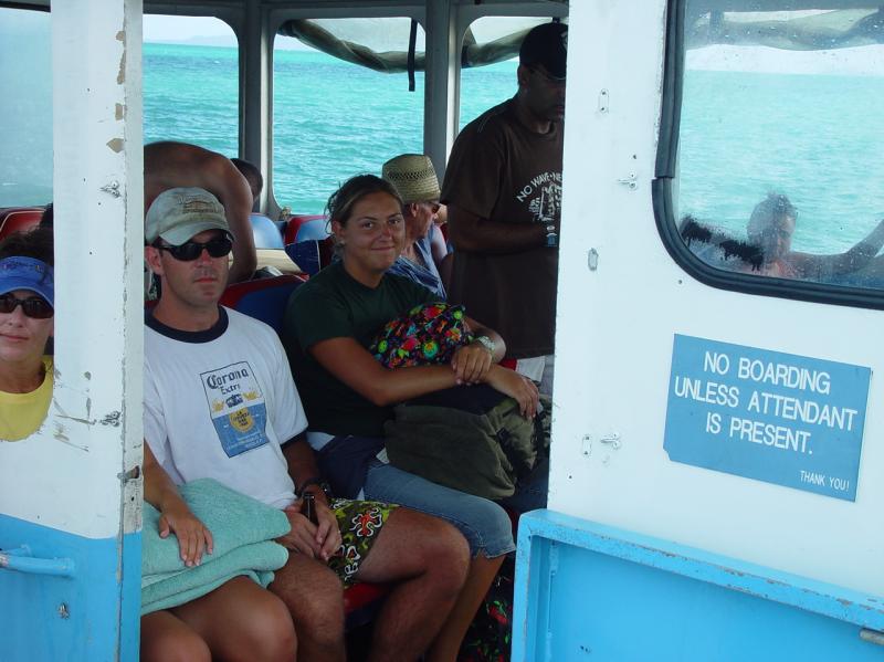 Britt on the ferry from Anagada to Road Harbour.

(Click on image to view full-size image (1280x960, 600 kb))