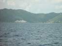 On our way to Road Harbour - Cruise ship
